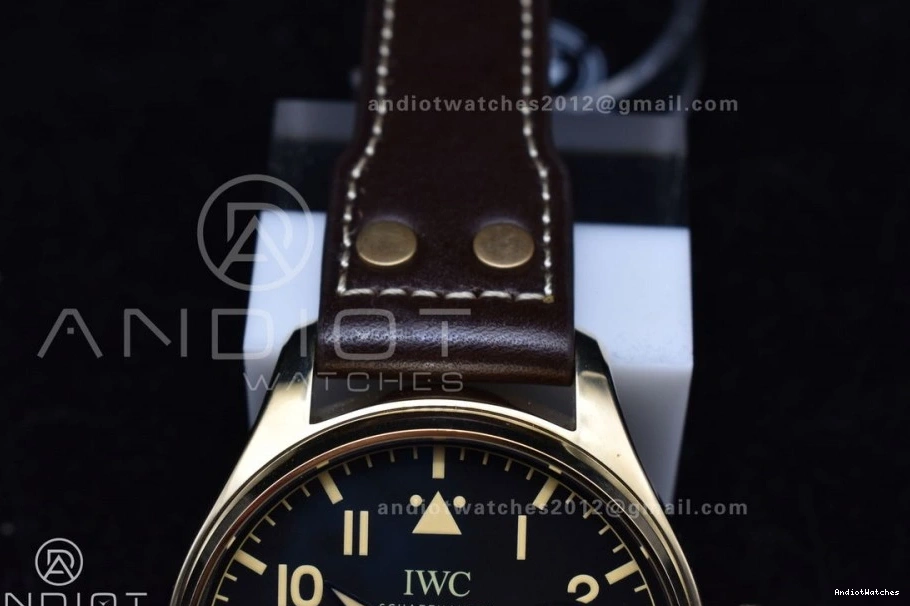 Brown on ZF Leather A Bronze Strap IW501005 Minimalist Real 519 1:1 Edition Dial Pilot Black Big Best 1121